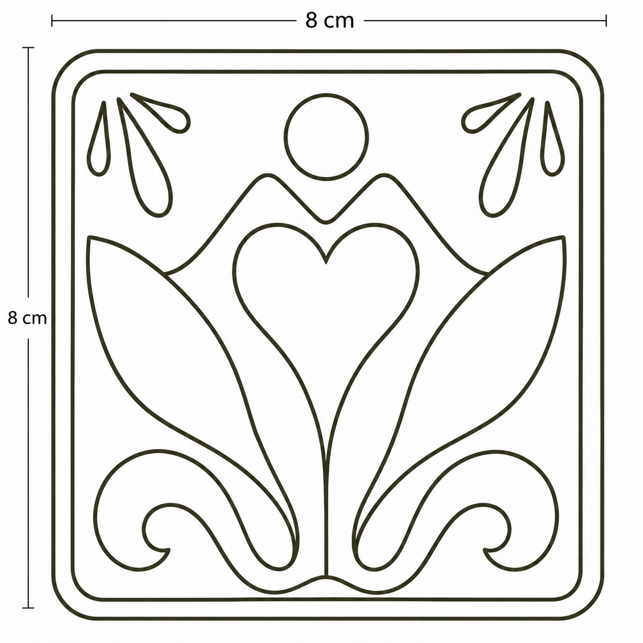 Jazzys Glitzerei — Jugendstil-Kachel