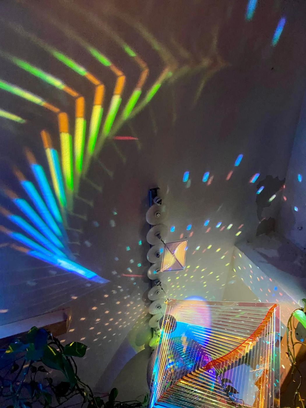 Lichtspiele von Thomas — projiziertes Muster auf der Wand