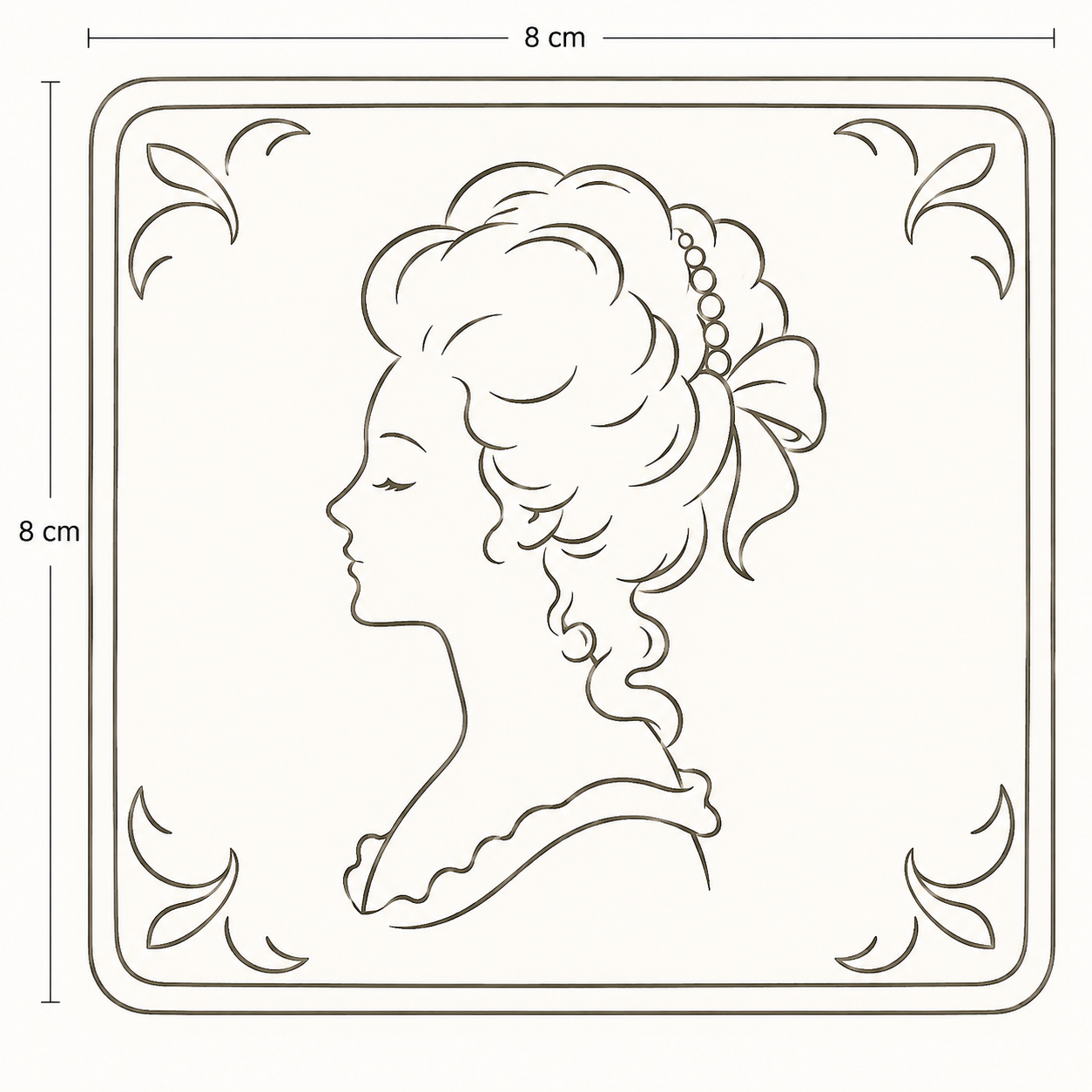 Jazzys Glitzerei — Jugendstil-Portrait auf Emaille